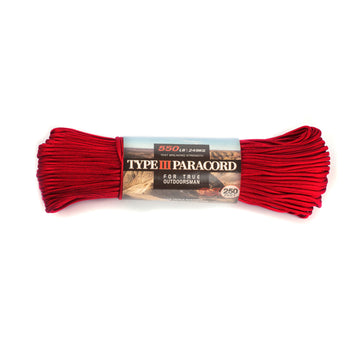 HERCULES 550 Paracord Survival Rope Imperial Red Type III Parachute Cord for Camping HERCULES